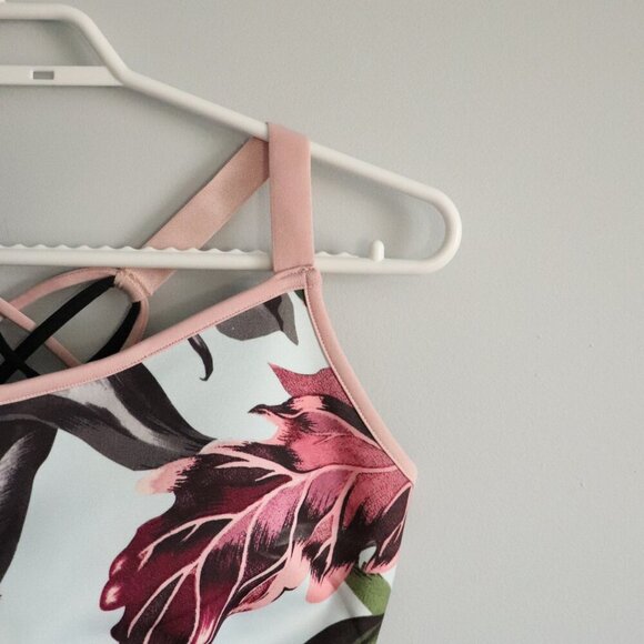 Ted Baker London Women's Sz M Floral‎ Sleeveless Activewear Stretch Sports Bra - Picture 4 of 11